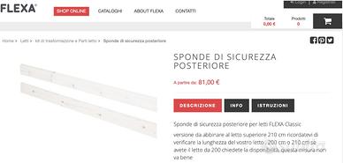 sbarre letto flexa usate