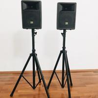 CASSE AUDIO/ACUSTICHE con TREPPIEDI x DJ/KARAOKE/E