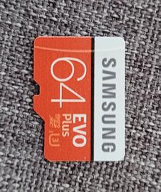 Scheda micro SD samsung evo plus 64gb