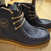 Scarponcino artigianale uomo blu