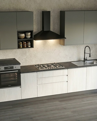 CUCINA LINEARE con frigo Total No Frost da 75 cm