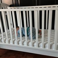 Lettino in legno Foppapedretti materasso Climatic