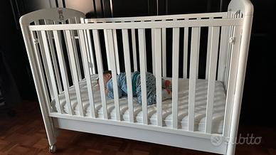 Lettino in legno Foppapedretti materasso Climatic