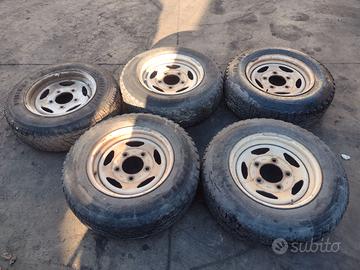 5 CERCHI IN FERRO (CON PNEUMATICI DA FAR  VALUTARE