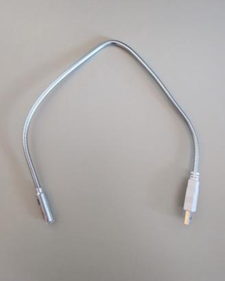 Lampada LED USB Flessibile Gooseneck 360 