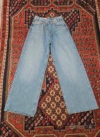 Jeans ZARA Baggy A Vita Alta tg XS 38