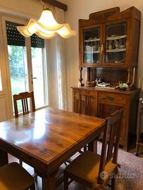 Credenza con tavolo  e 4 sedie anni 1920/30