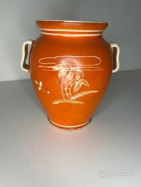 Rometti ceramiche Umbertide Vaso arancione Anni 40