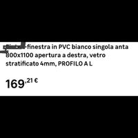 Finestra pvc 1 nuova 80x110