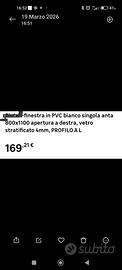 Finestra pvc 1 nuova 80x110