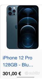 iPhone 12pro 128giga back cover rott