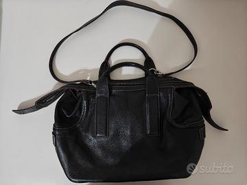 Borsa Intred in vera pelle nera Intrend