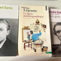 3 Libri Letteratura Francese - Sartre Gide Lejeune