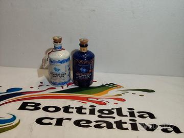 2 BOTTIGLIE VUOTE DI GIN GUNPOWDER IN CERAMICA 