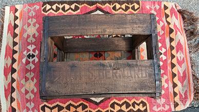 cassetta portabottiglie in legno vintage 