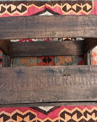 cassetta portabottiglie in legno vintage 