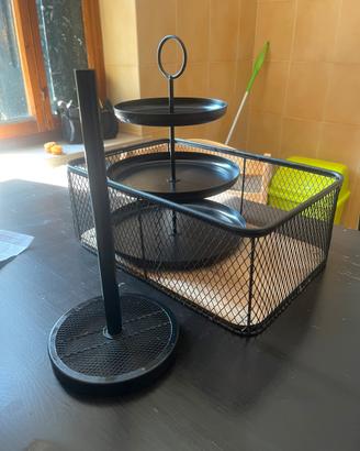 Set accessori cucina e casa - nero opaco