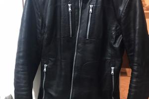 giacca/giacchetto moto pelle donna/lady