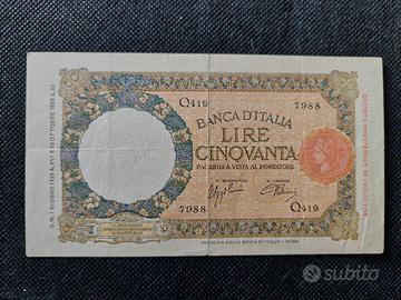 banconota 50 lire Lupa Capitolina