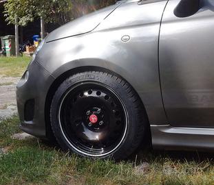Cerchi R 16 cubicati carbonio 500 Abarth