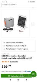 pannello solare per motore cancello