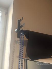 Porta fondali da 3 più un fondale nero 1.3m