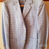 Giacca celeste a quadretti