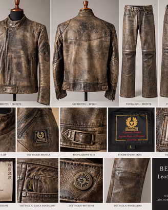 Belstaff Leathermaster 1970 – Completo in pelle –
