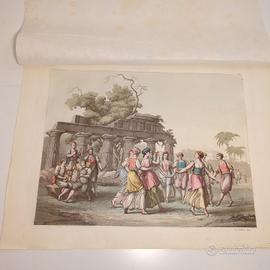 INCISIONE G. GALLINA - Danza La Candiotta - '800 