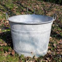 Tinozza Zinco Vintage 65x50cm - Fioriera Rustica