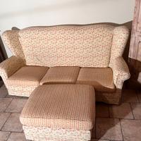 Divano tre posti + pouf completamente sfoderabile