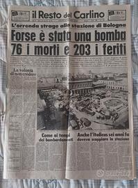 Resto Del Carlino Agosto 1980 Strage Bologna