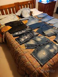stock di 12 paia di jeans corti uomo tg.46