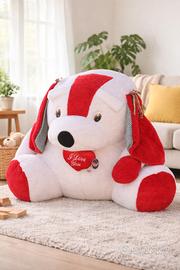 Peluche gigante cane I Love You grande 90 cm
