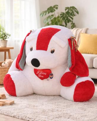 Peluche gigante cane I Love You grande 90 cm