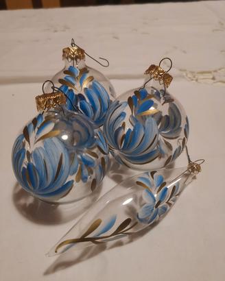 LUSSO VINTAGE - Set di 12 Palline  decorate a mano