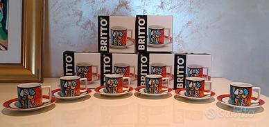 Set 6 Tazzine da Caffè Romero Britto "Dog" nuove