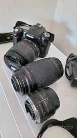 Kit Nikon D90 + 3 obiettivi (18-105mm VR, 50mm f/1