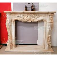 Cornice di camino in marmo rosa portogallo