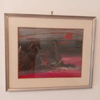 Quadro con cornice color argento 