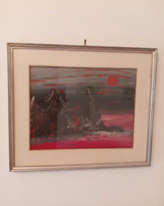 Quadro con cornice color argento 