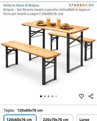 tavolo birreria + 2 panche