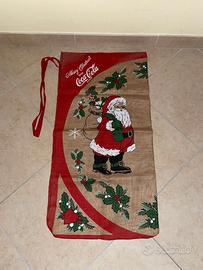COCA COLA SACCO DI NATALE JUTA BIFACCIALE VINTAGE