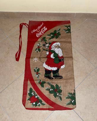 COCA COLA SACCO DI NATALE JUTA BIFACCIALE VINTAGE