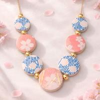 collana in decoupage carta da origami giapponese 