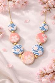 collana in decoupage carta da origami giapponese 