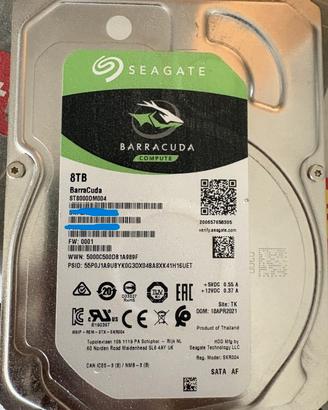 Seagate BarraCuda 8TB ST8000DM004 USATO - HDD 3,5"