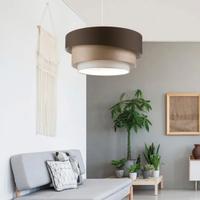 lampadario triplo bianco sporco marrone e tortora