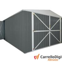 Box acciaio garage lamiera 360x600 grigio scuro