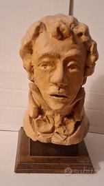 Scultura Busto Terracotta Ispirata a Chopin